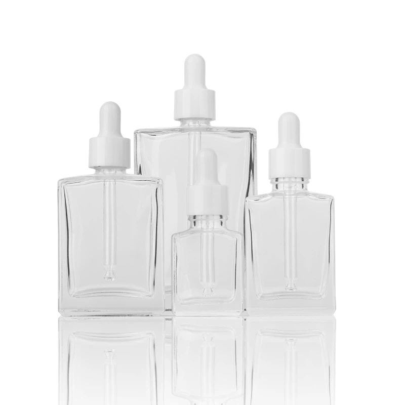 Transparent Square Serum Dropper Bottle